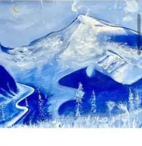 Blue mountain landscape